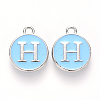 Platinum Plated Alloy Enamel Charms ENAM-S118-04H-P-1