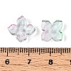 Baking Paint Transparent Glass Bead Caps DGLA-N014-04C-3