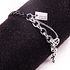 Two Tone Peace Symbol & Quote Charm Bracelets FS-WGFBFF4-02-3