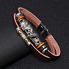 Leather Multi-strand Bracelets BJEW-F352-11M-3