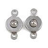 304 Stainless Steel Snap Clasps STAS-K311-03P-1