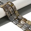 Natural Bamboo Leaf Agate Beads Strands G-NH0014-E01-01-3