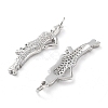 Rack Plating Brass Micro Pave Clear Cubic Zirconia Pendants KK-M280-03P-2
