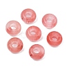 Cherry Quartz Glass European Beads GG-CBA02C4-06B-1