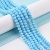 Electroplate Opaque Solid Color Glass Beads Strands EGLA-A034-P10mm-L11-4