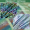 Leopard Print Rainbow Pattern Polycotton Fabric DIY-WH0028-18C-3