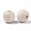 Unfinished Natural Wood Beads X-WOOD-S651-A30mm-LF-2