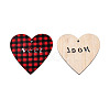 Christmas Theme Single-Sided Printed Wood Big Pendants WOOD-N005-93-B01-2