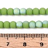 Frosted Opaque Glass Beads Strands GLAA-T032-P4mm-MBB06-4