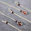 6Pcs Adjustable Waxed Cord Macrame Pouch Empty Stone Holder Necklace Making NJEW-BBC0001-08A-4
