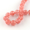 Cherry Quartz Glass Beads Strands X-G-R342-8mm-16-2