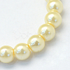 Baking Paint Pearlized Glass Pearl Round Bead Strands HY-Q003-10mm-21-2