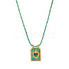 Brass and Enamel Pendant Necklaces FS-WG2CA9F-05-2