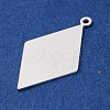 925 Sterling Silver Blank Pendants STER-F057-02S-02-2