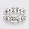 Tarnish Resistant Men's 201 Stainless Steel Bracelets BJEW-H569-15MM-A-4