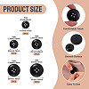 25Pcs 5 Styles 4-Hole Resin Buttons BUTT-TA0001-49-4