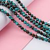 Synthetic Gold Clinquant Stone Beads Strands G-Z025-04-4