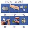 Tibetan Style Antique Silver Alloy Flat Round Pendant Cabochon Settings TIBEP-M022-38AS-4
