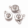 Tarnish Resistant 201 Stainless Steel Snap Clasps STAS-I137-06P-1