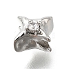 Brass Micro Pave Clear Cubic Zirconia Beads KK-U061-15B-P-2