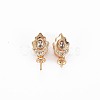 Brass Micro Pave Clear Cubic Zirconia Peg Bails Pendants KK-S364-068-1