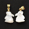 Natural White Shell Pendants SHEL-G014-13B-4