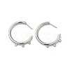 Ring Brass Stud Earring Findings KK-C042-08P-1