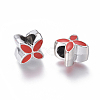 Alloy Enamel European Beads ENAM-J257-04S-AAA-2