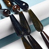 Natural 3-Color Tiger Eye Beads Strands G-P528-H11-01-2