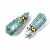 Faceted Natural Amazonite Pendants G-T131-15E-3