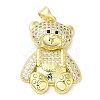 Brass with Cubic Zirconia Pendants KK-K340-01G-01-1