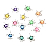 CCB Plastic Frame with Polymer Clay Beads Star Links Connector Charms KK-D103-09C-P-1