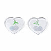 Transparent Resin Pendants RESI-N030-002D-2
