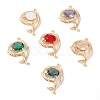 Brass with K9 Glass & Rhinestone Pendants KK-Q770-05G-1