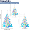 3Pcs 3 Styles Plastic Christmas Tree Pendant Decorations DIY-GF0011-69-2