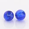 Handmade Silver Foil Glass Beads FOIL-R054-11-2