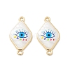 Rack Plating Alloy Enamel Connector Charms FIND-C050-12B-02G-1
