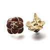Brass Flower Stud Earrings EJEW-A121-20G-3