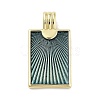 Real 18K Gold Plated Rack Plating Brass Enamel Pendants KK-M293-43G-01-1
