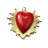 Brass Enamel Pendants KK-B136-08G-2