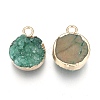 Natural Druzy Agate Pendants G-L566-A02-2