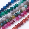 Natural Grade A Striped Agate/Banded Agate Beads Strands G-E478-8mm-1