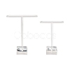 T Bar Organic Glass Earring Display Stand EDIS-G001-01-2