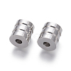 Tarnish Resistant 304 Stainless Steel Groove Beads X-STAS-I126-05P-1