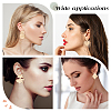 8 Pairs 8 Style Gingko Leaf & Fan & Spiral & Trapezoid Alloy Dangle Stud Earrings for Women EJEW-AN0001-45-6