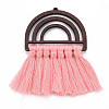 Polycotton(Polyester Cotton) Tassel Big Pendants FIND-T052-14E-1