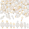 48Pcs 8 Styles Natural Cultured Freshwater Pearl Pendants PALLOY-ME00010-1