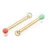 Brass Enamel Pendants KK-S362-032-NR-2