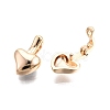 Brass Twisters Clasps KK-C005-03KCG-3