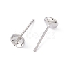 Rack Plating Brass Stud Earring Findings KK-G433-05B-P-2